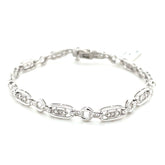 Sterling Silver Diamond Bracelet